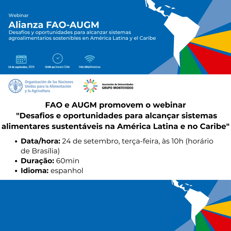 FAO e AUGM promovem o webinar Desafios e oportunidades para alcançar sistemas alimentares sustentáveis __na América Latina e no Caribe.png