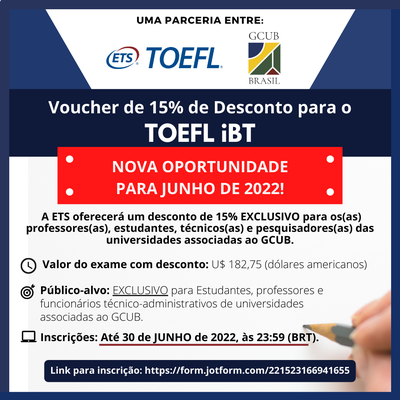 Flyer  -Desconto TOEFL GCUB - junho 2022.png