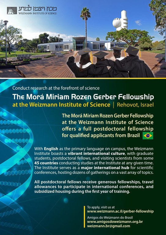 olsa Morá Miriam Rozen Gerber Fellowship no Instituto Weizmann de Ciências 2021.jpg